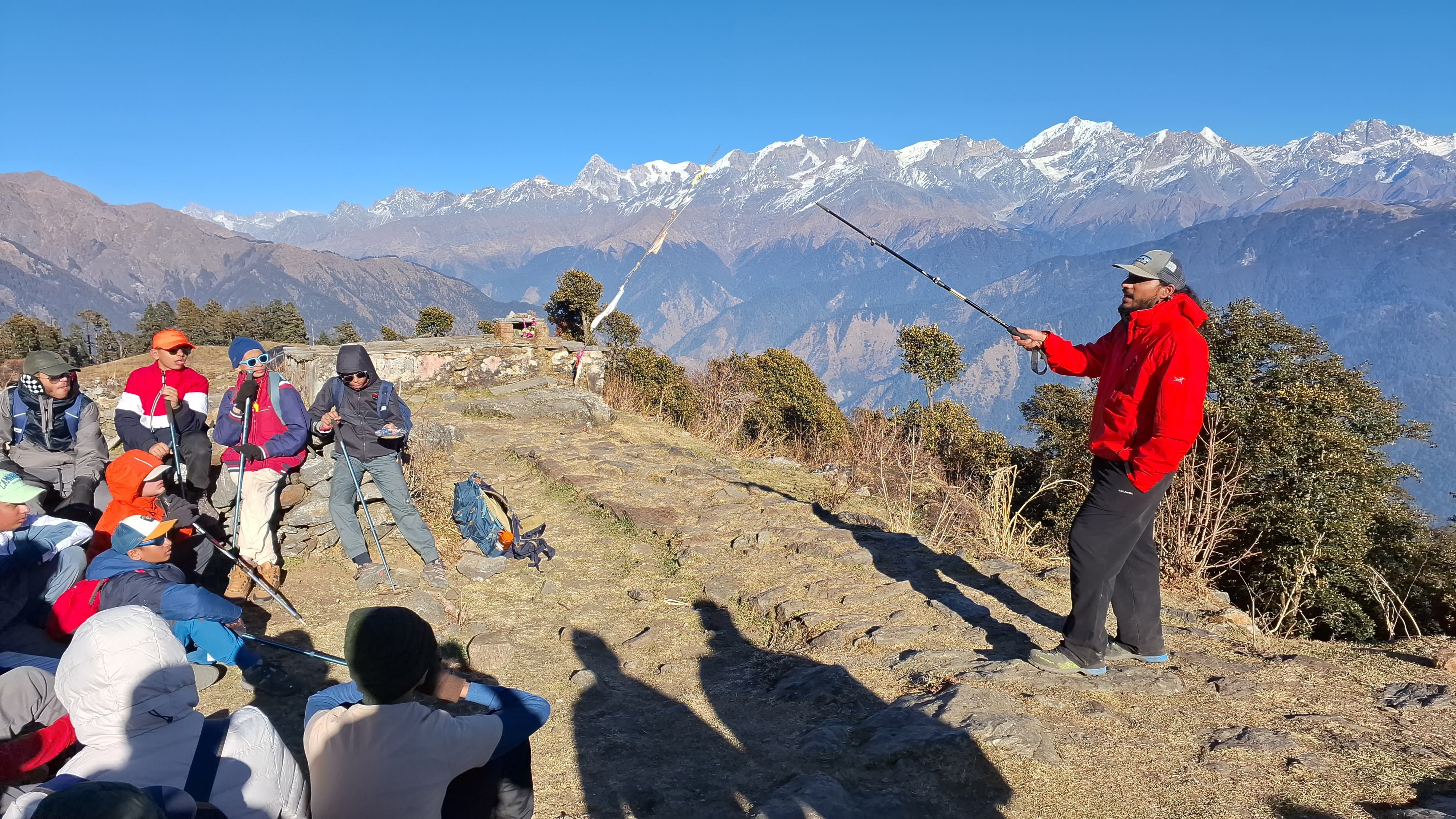 A student team solving a group challenge